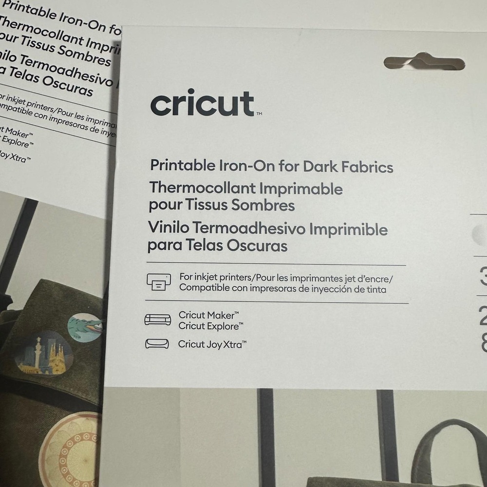 Cricut Printable Iron-On for Dark Fabrics White 8.5x11 3 Sheets Each 6 Total - Picture 2 of 6